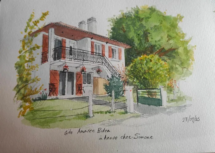 Amaren Bidea A Aroue, Chez Simone Et Manu, Parfaitement Sur Le Gr65 Hostel *